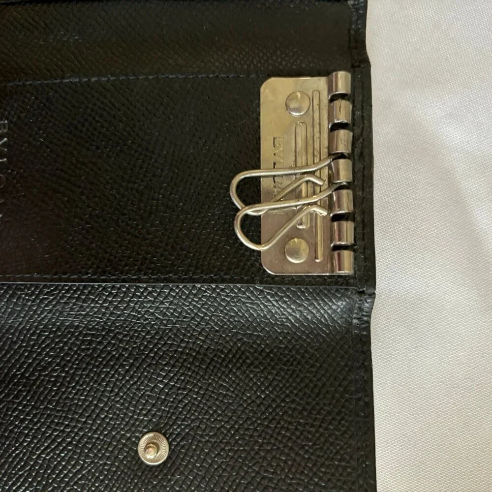 Bvlgari Key Case‎ Clasic 6 Ring Black Leather